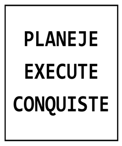 Planeje, Execute e Conquiste